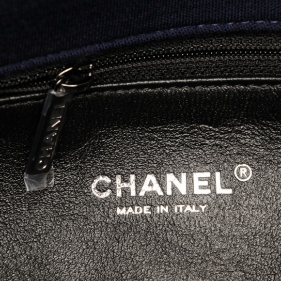 Chanel Jersey Tweed Quilted Medium Flap Navy - Picture 7 of 7